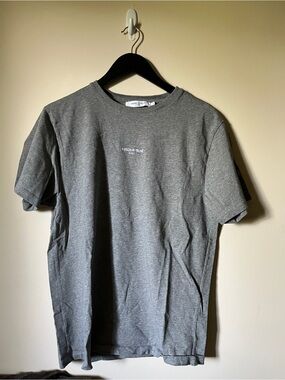 MAISON KITSUNE Gray Minimal Logo Crew Neck Tee